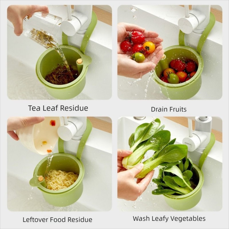 Sink Hanging Strainer Multifunctional Basket Detachable Kitchen Garbage ...