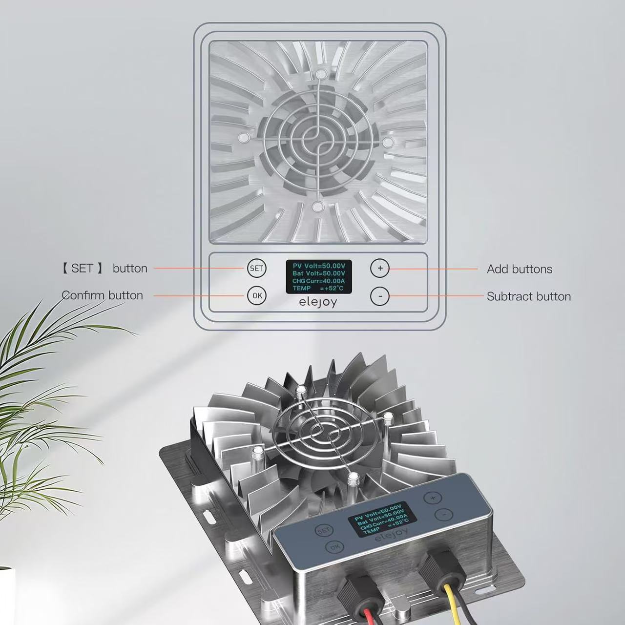 Original 600W MPPT Solar Charge Controller 40A 10-30V Adjustable OLED ...