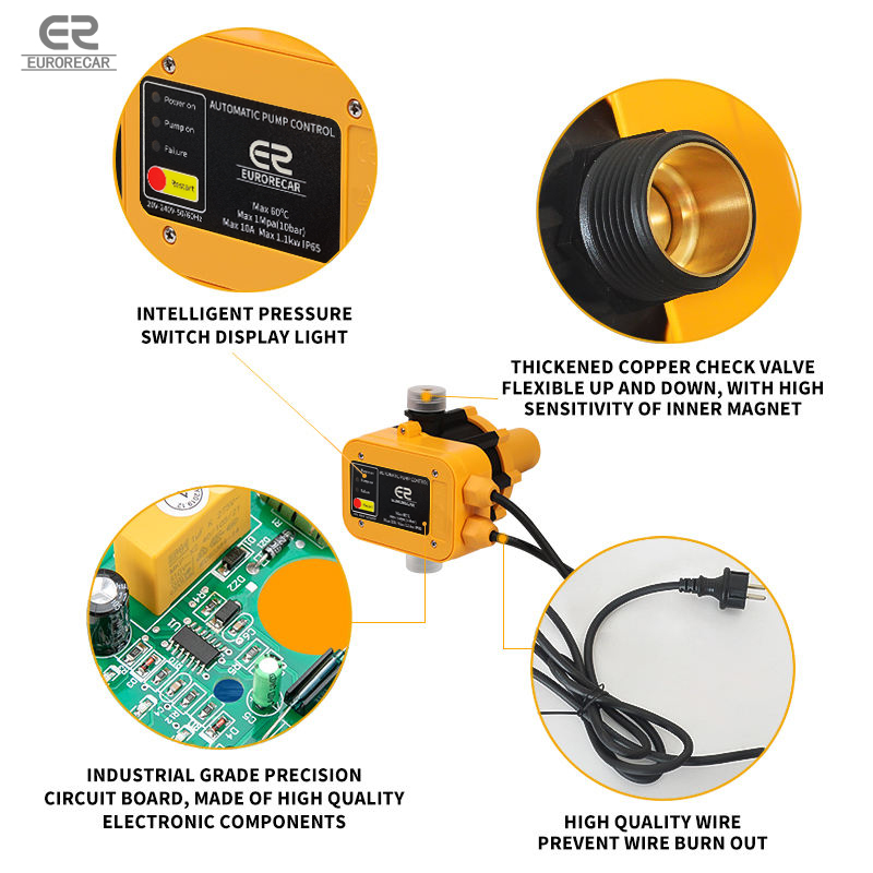 1100W Automatic Pump Control Switch 220V Adjustable Water Pump Self ...