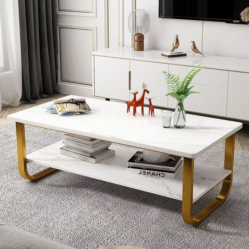 Coffee Table Office Table 2 layer table Simple Modern Sofa Table Living ...