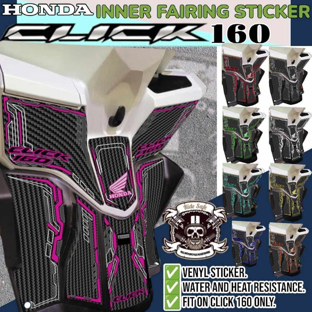Honda Click 160 Inner Fairing Sticker Accessories VARIO DESIGN / Click ...