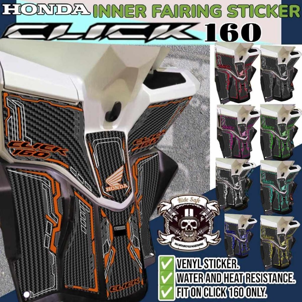 Honda Click 160 Inner Fairing Sticker Accessories VARIO DESIGN / Click ...