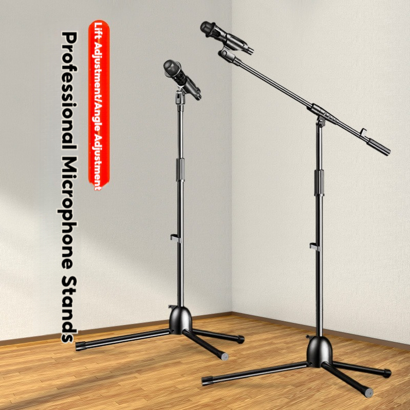 Microphone Stand, High Quality Heavy Duty Adjustable Collapsible Tripod ...