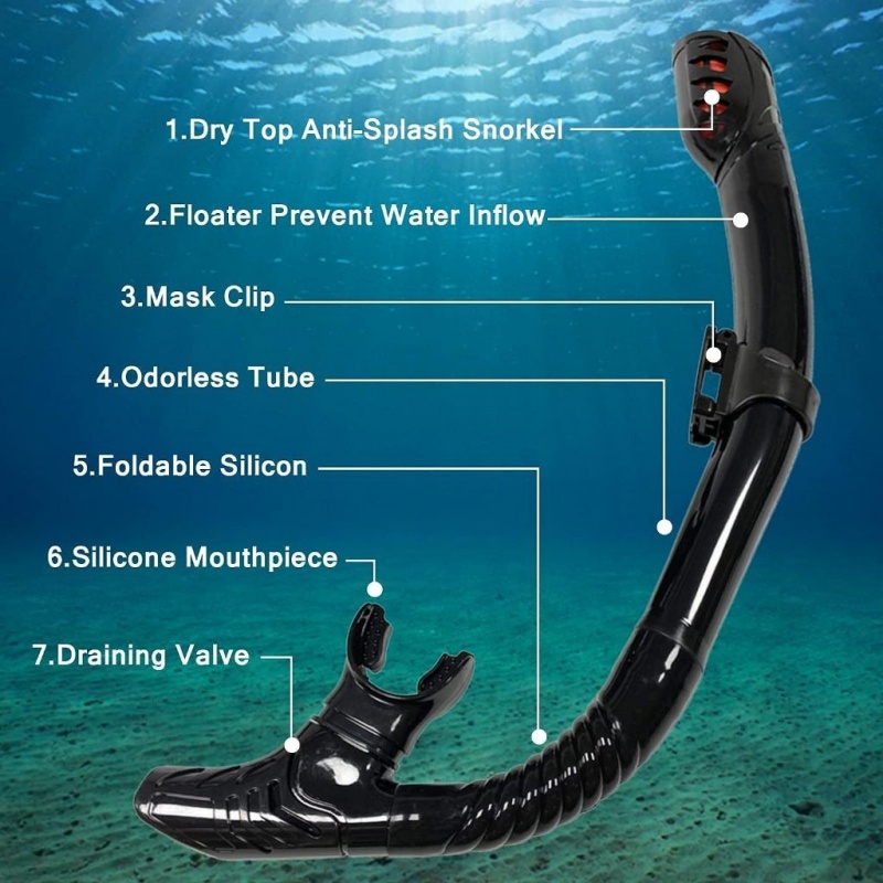 DIVI Snorkel Food Grade Detachable Snorkeling For All People Diving ...