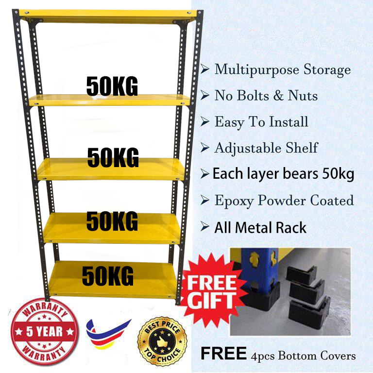 All Metal Rack Shelf 3/4/5/6 Layer Heavy Duty Rack Steel Boltless Shelf ...