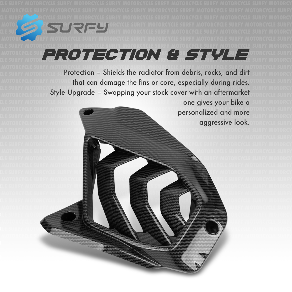 YAMAHA Nmax v2 v3 Turbo Radiator Cover Cover Protector Garnish Carbon ...
