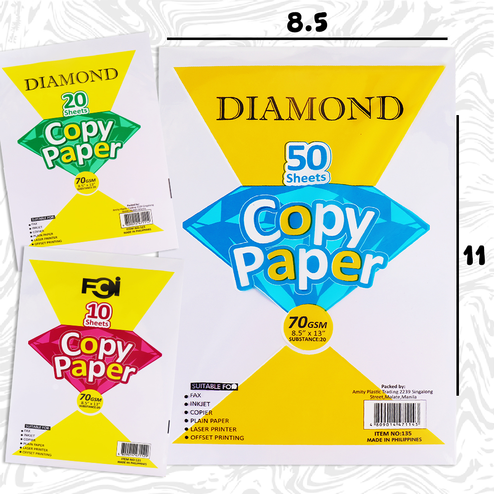 FCI Copy Paper Long Bond Paper the Substance 20 & 70 GSM sold per pack ...