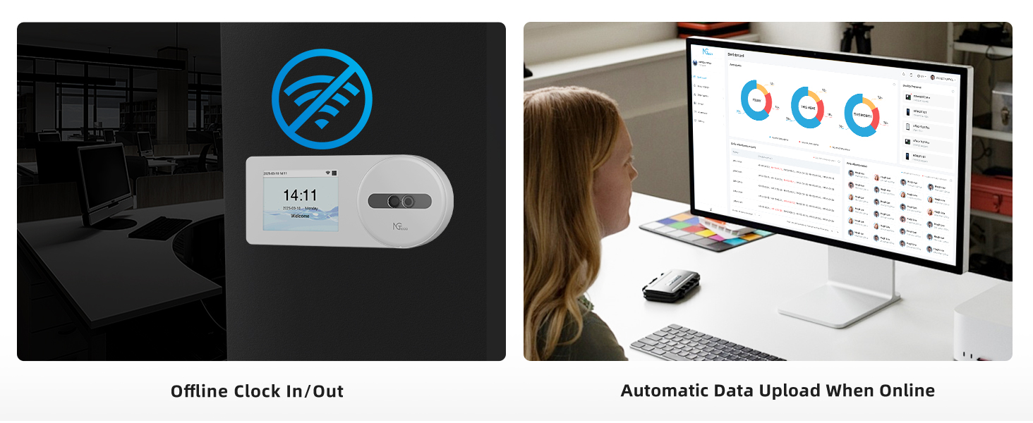 NGTeco WiFi Cloud Attendance Machine Biometrics Web/APP & Cloud System ...