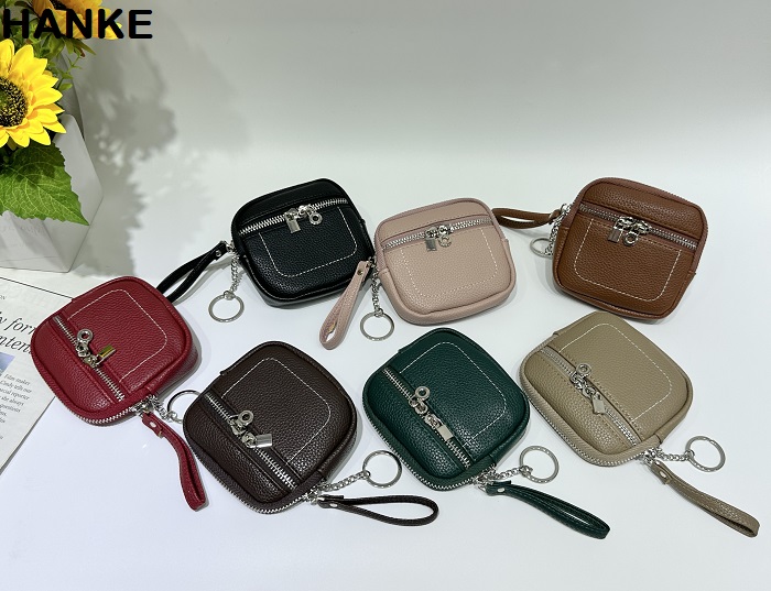 HANKE Coin Purse Wallet Small Handheld Women's Genuine Leather with ...