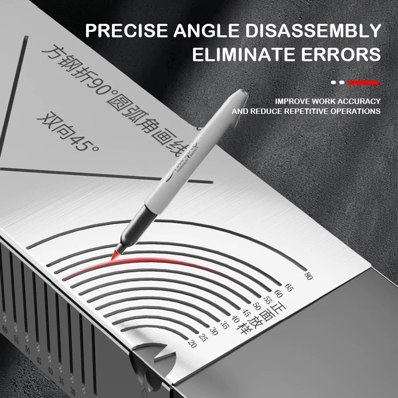 Multifunctional metal ruler for marking, measuring and cutting square ...