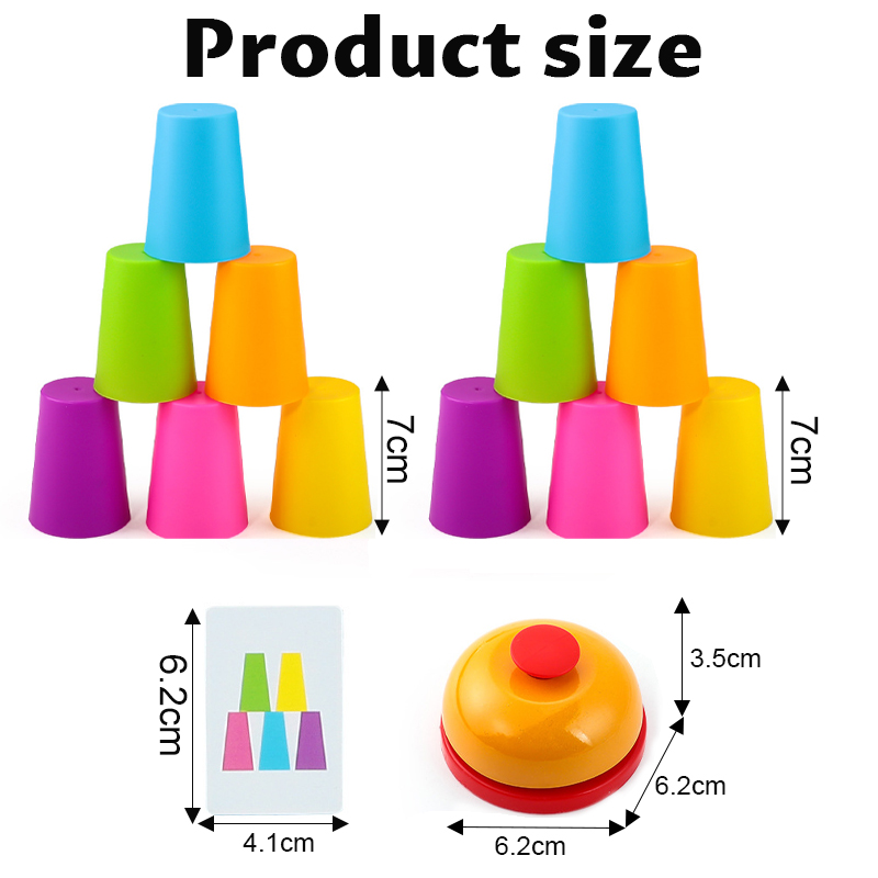 Double Stack Cup Game With Cards Stacking Cup Battle Game Intellectual ...