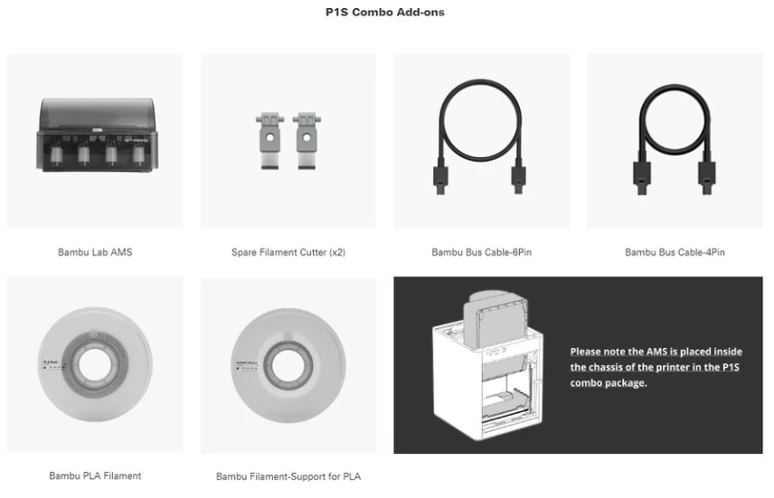 Bambu Lab P1S 3D Printer | P1S Combo | P1P w/ 20000 mm/s² acceleration ...