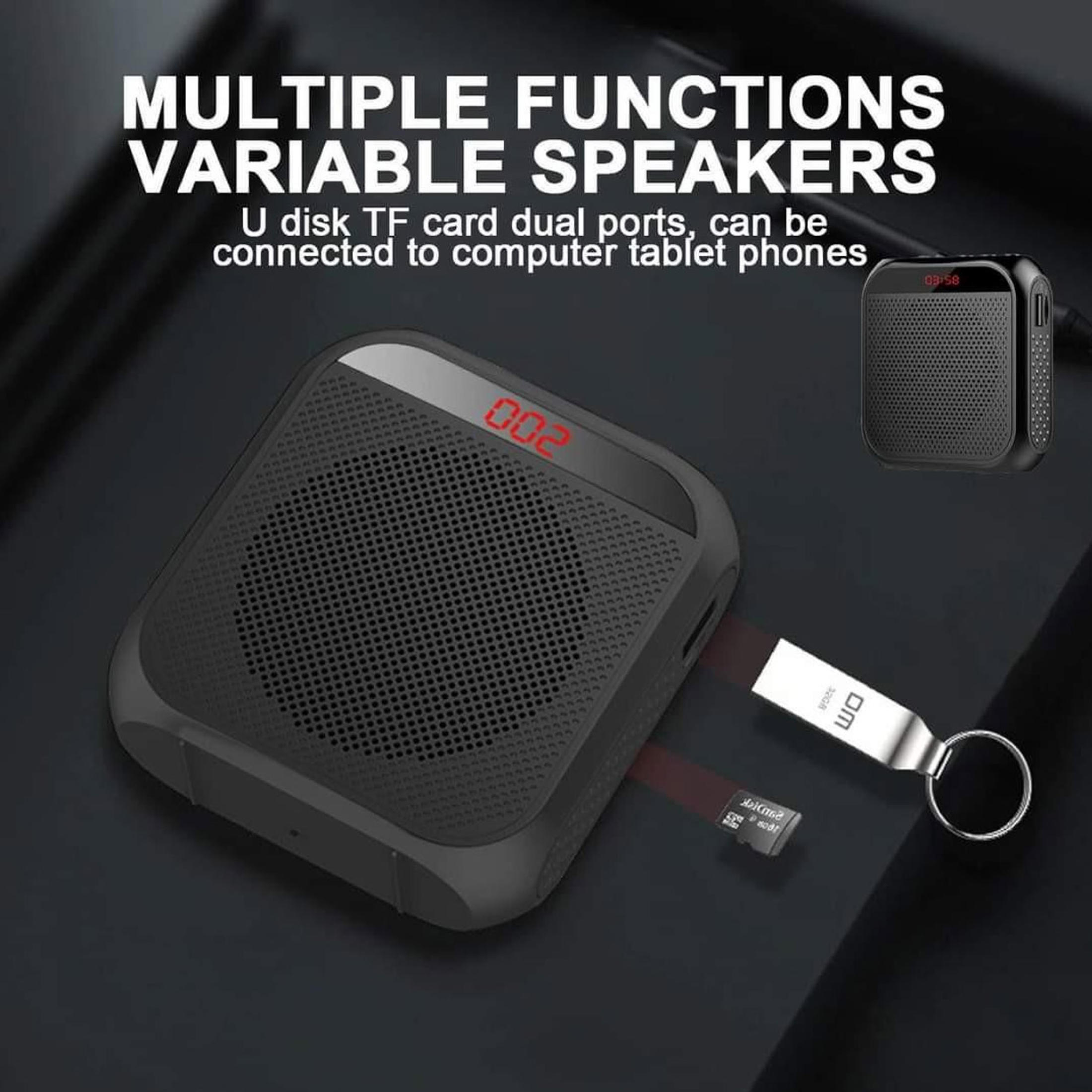 Mini Portable Voice Amplifier Megaphone Booster with Microphone ...