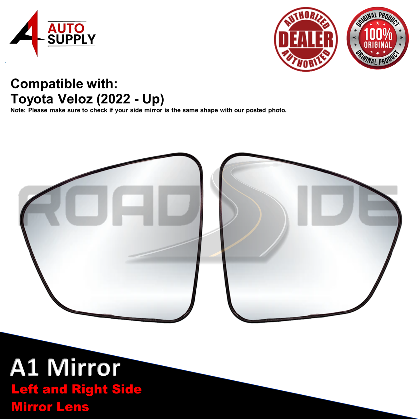 Side Mirror Lens for Toyota Veloz (2022 - Up) | Shopee Philippines