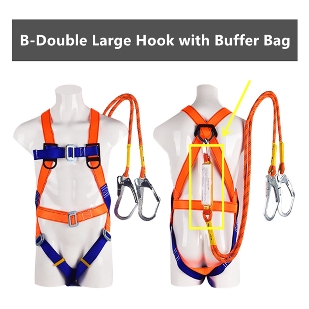 Full Body Safety Harness with Double Large Hooks Adjustable ...