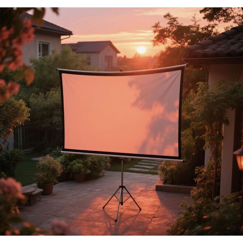 Folding Projector Screen With Stand 60/72/84/100 Inch HD Vivid Color ...