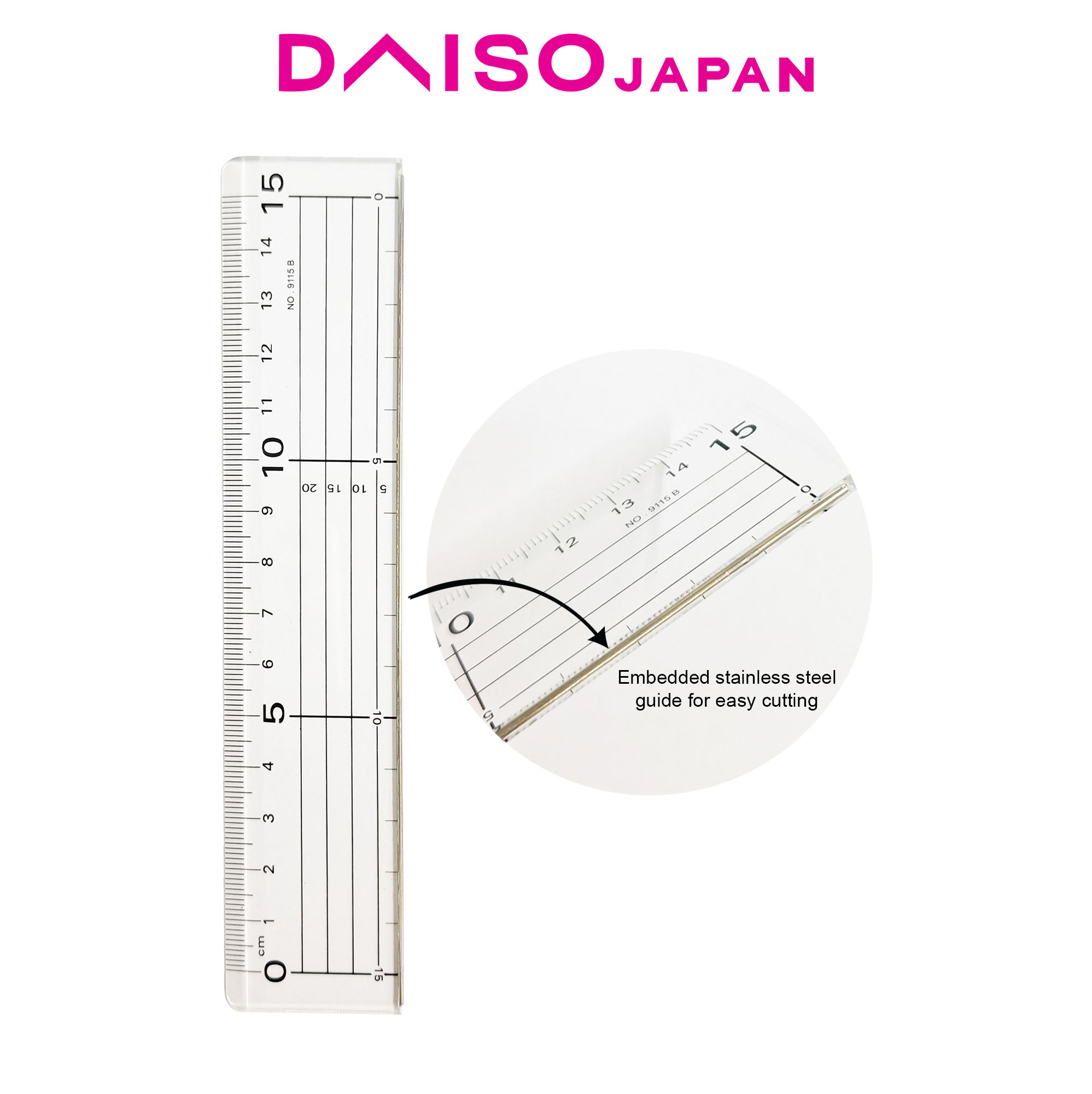 Daiso Straight Acrylic Ruler (15cm) | Shopee Philippines