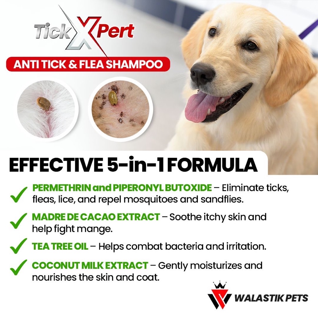 WALASTIK PETS Shampoo with Conditioner 1000ML + TickXpert | Shopee ...