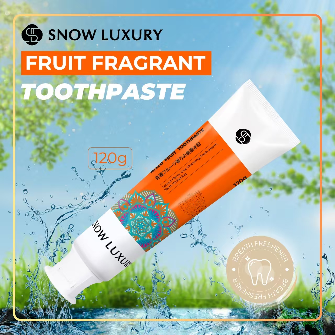 SNOW LUXURE [SOLO] Men's and Women's Mixed Fruit Toothpaste Whitening ...