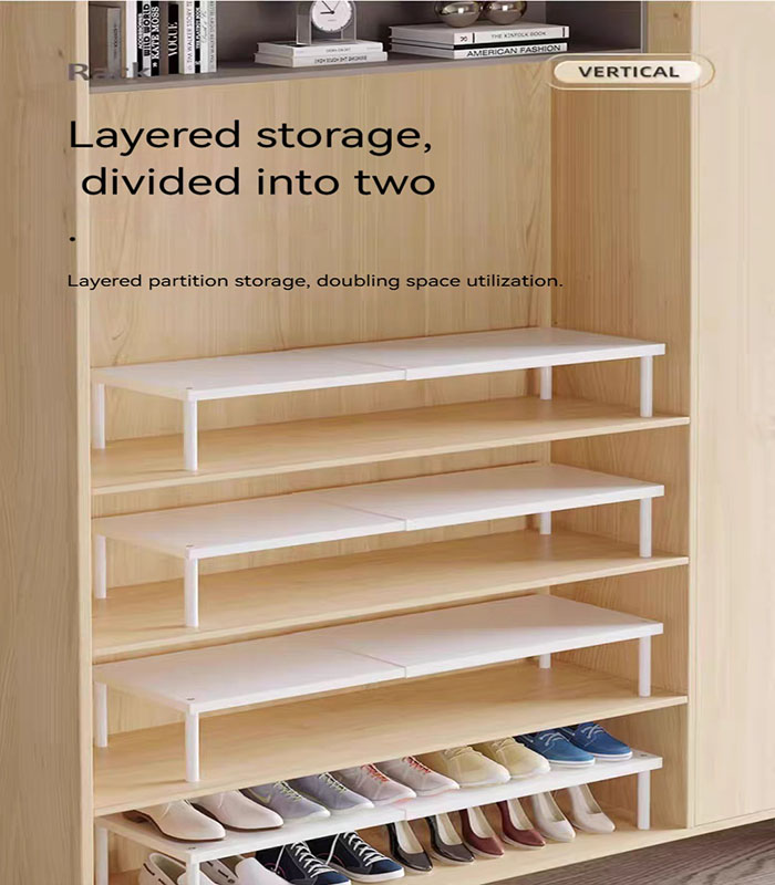 Retractable shoe cabinet layered partition shoe rack compartment ...