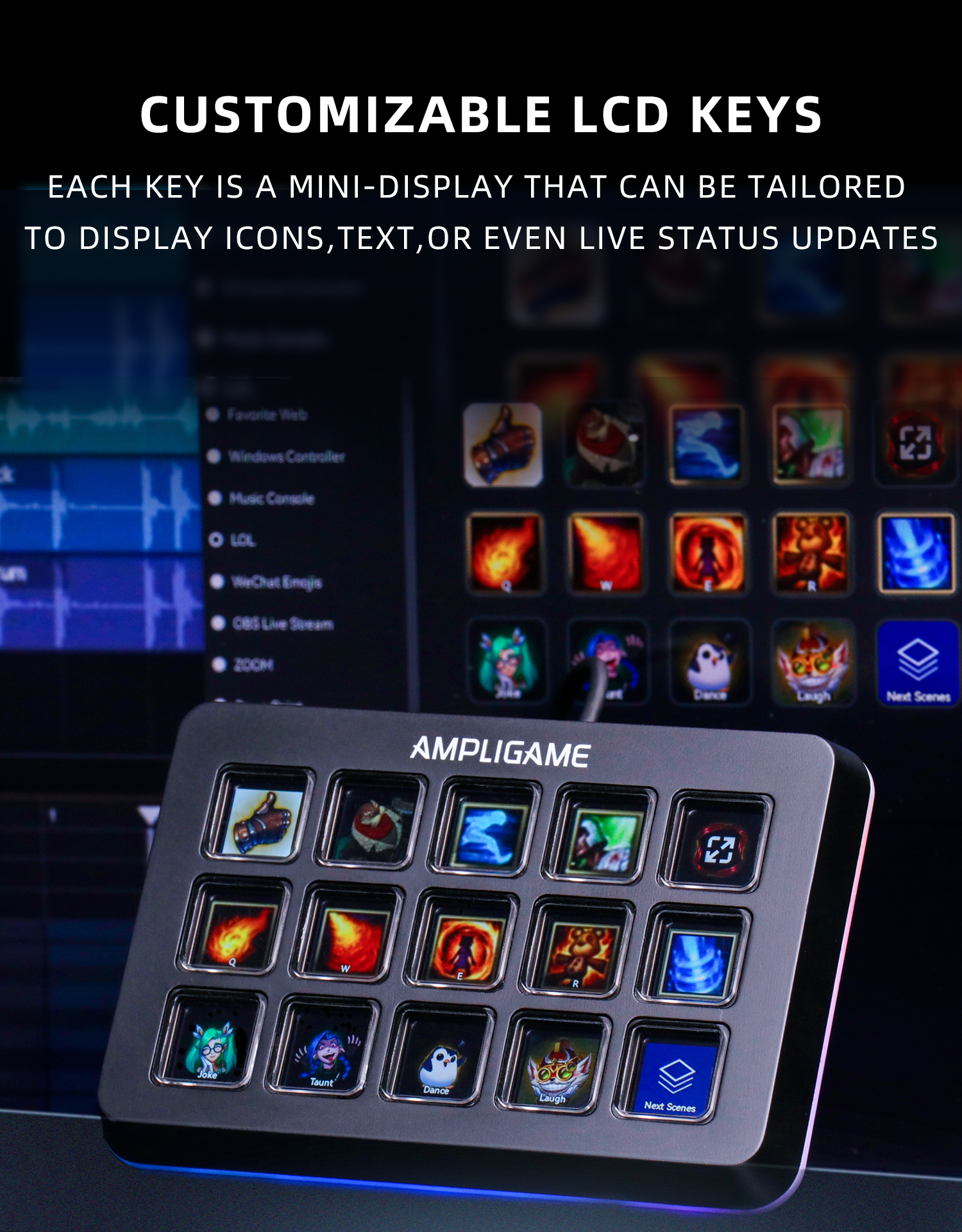 Fifine AmpliGame D6 Stream Controller with 15 Macro Keys, Streaming ...