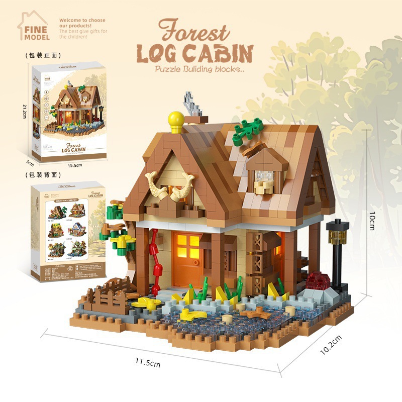 Tree House Building Blocks Toys 3D Assembly Model Mini Forest ...