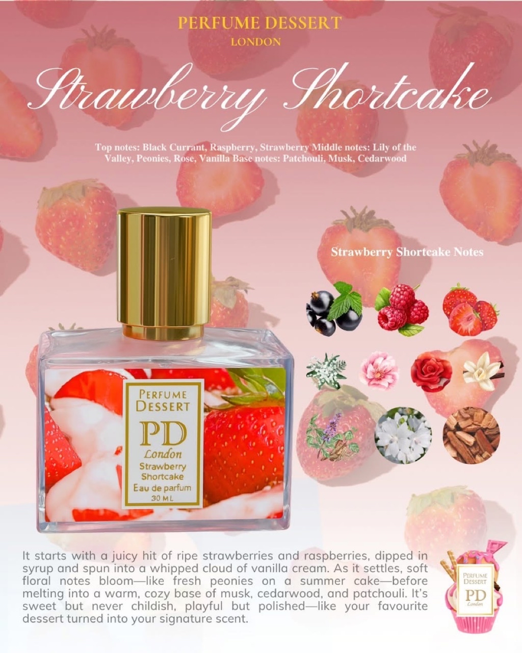 Strawberry Shortcake 30ml Perfume Dessert London Official Store - Main Image