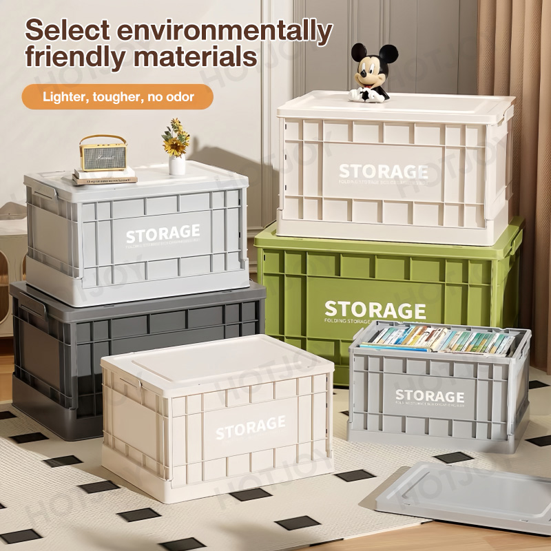 HOTJOY Foldable Storage Box Durabox With Wheels Plastic Clothes Storage ...