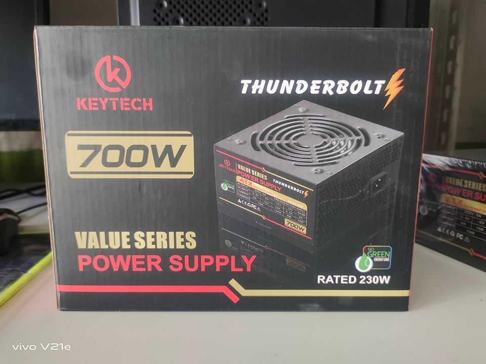 PSU POWER SUPPLY KEYTECH THUNDERBOLT 700 WATTS TRU RATED. | Shopee ...