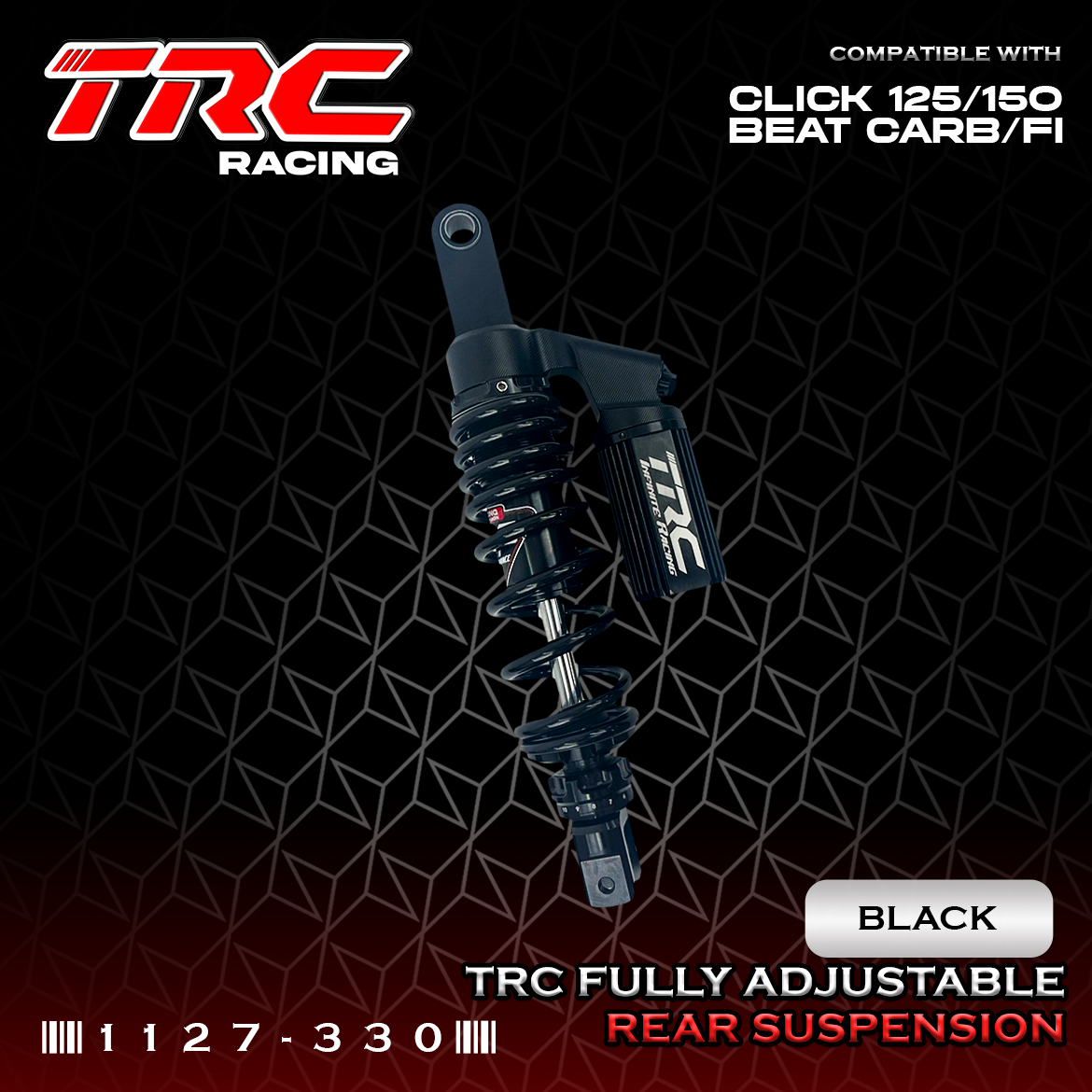 TRC Racing CNC FULLY ADJUSTABLE REAR SHOCK SUSPENSION 330MM FOR CLICK ...
