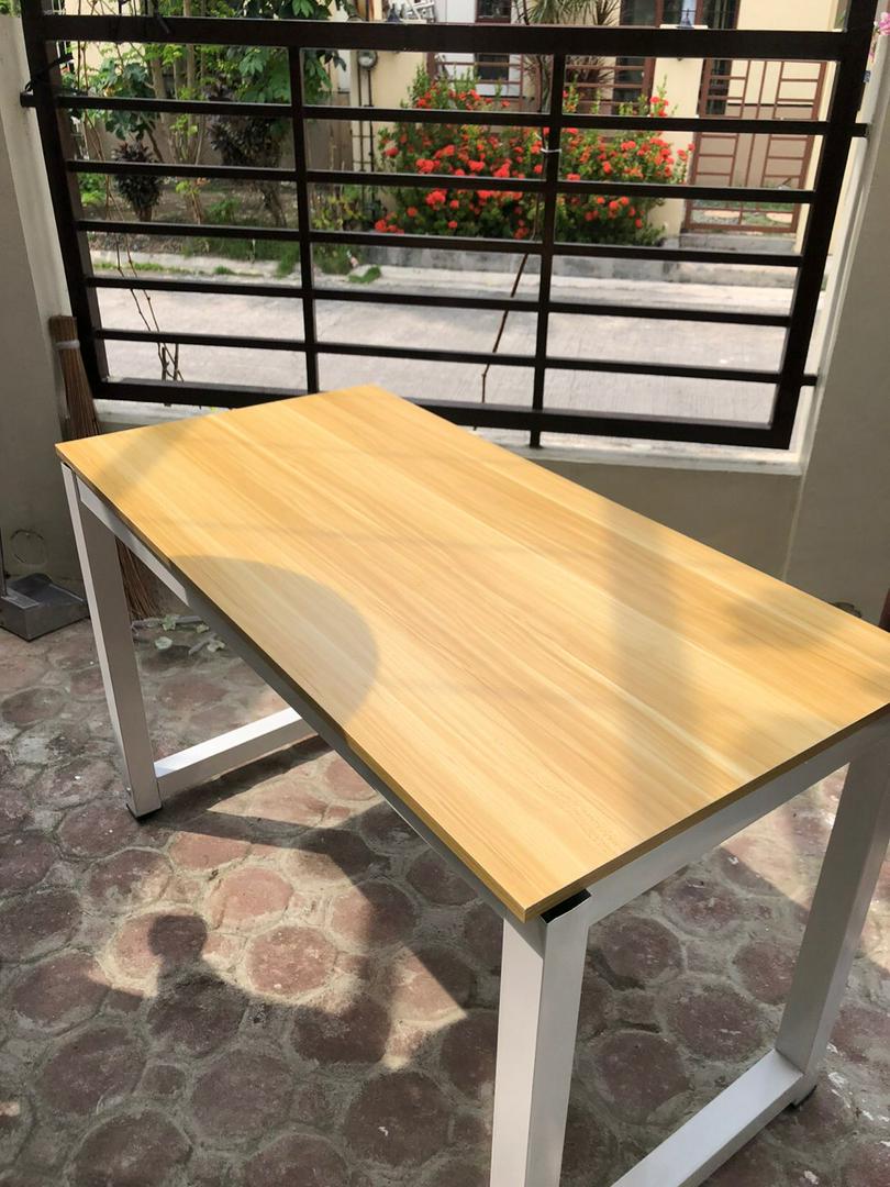 Wooden Computer Table Desk Metal Leg Office Table Laptop Table Student ...