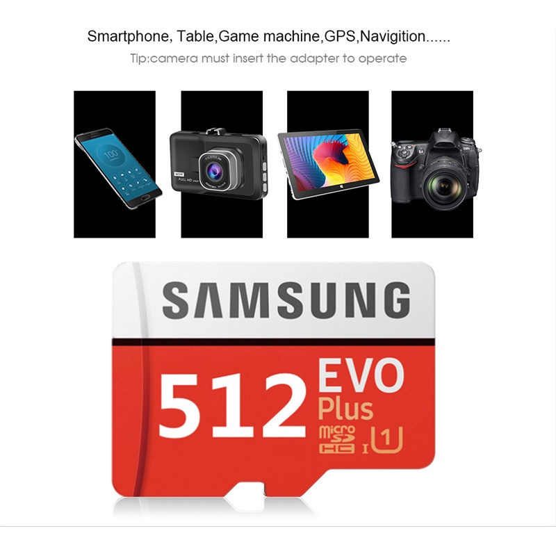 (COD)EVO Plus Micro Sd Card 512GB 256GB 128GB Class 10 UHS-I U3 with ...