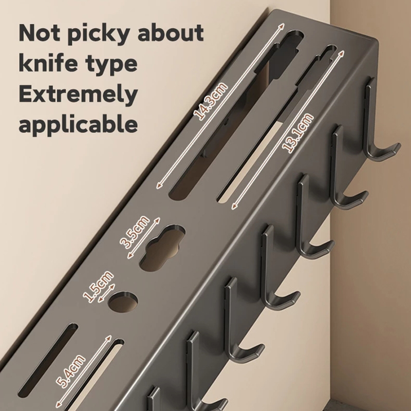 KM On Wall Knife Rack Stainless Steel knife and utensil Rack Kitchen ...