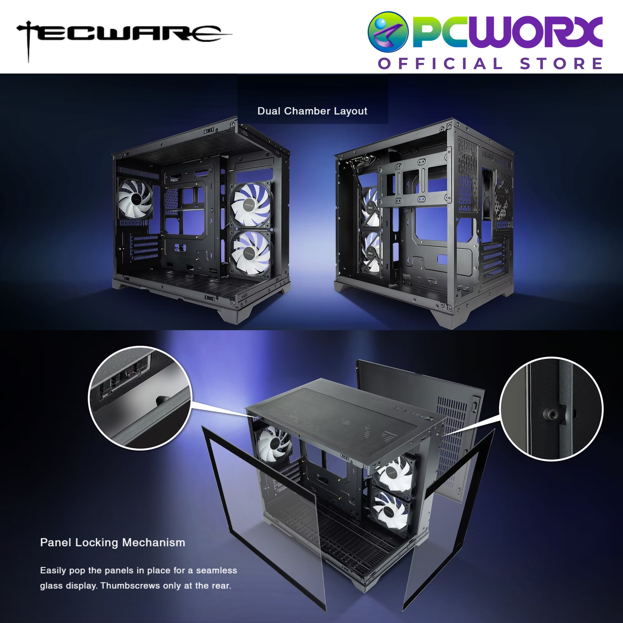 TECWARE VXN EVO 120MM MATX WHITE / BLACK | Shopee Philippines