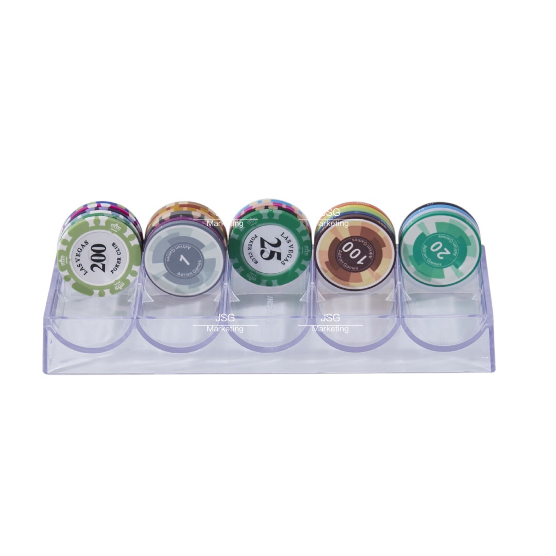 Poker Chip Holder Tray Racks -1Pack Clear Acrylic Chips Rack Case with ...