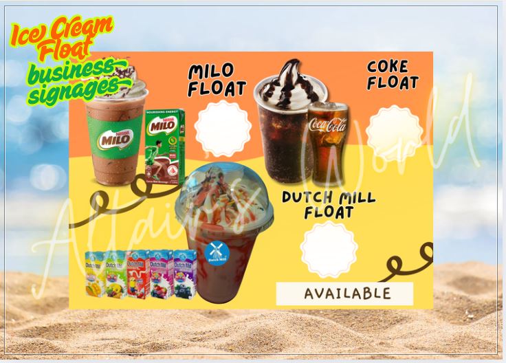 Coke Float Signage for Business – Laminated, PVC, Sticker, Sintra ...