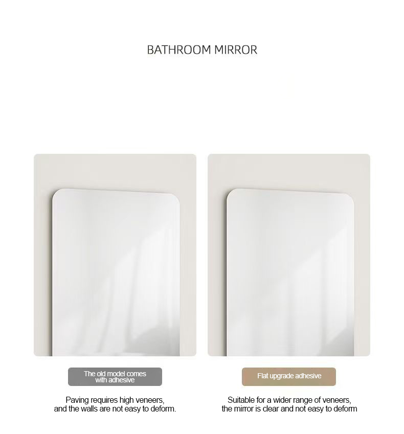 40*60cm Self-adhesive Acrylic Mirror Stickers Flexible Mirrors Bathroom ...