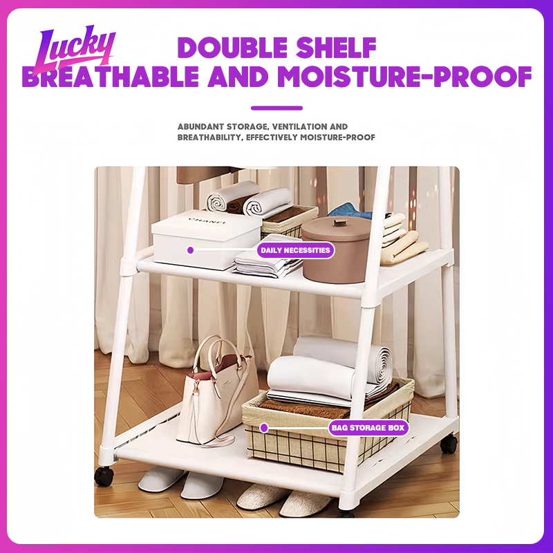 Lucky Triangle Clothes Rack Bedroom Multi-function Clothes Rack indoor ...