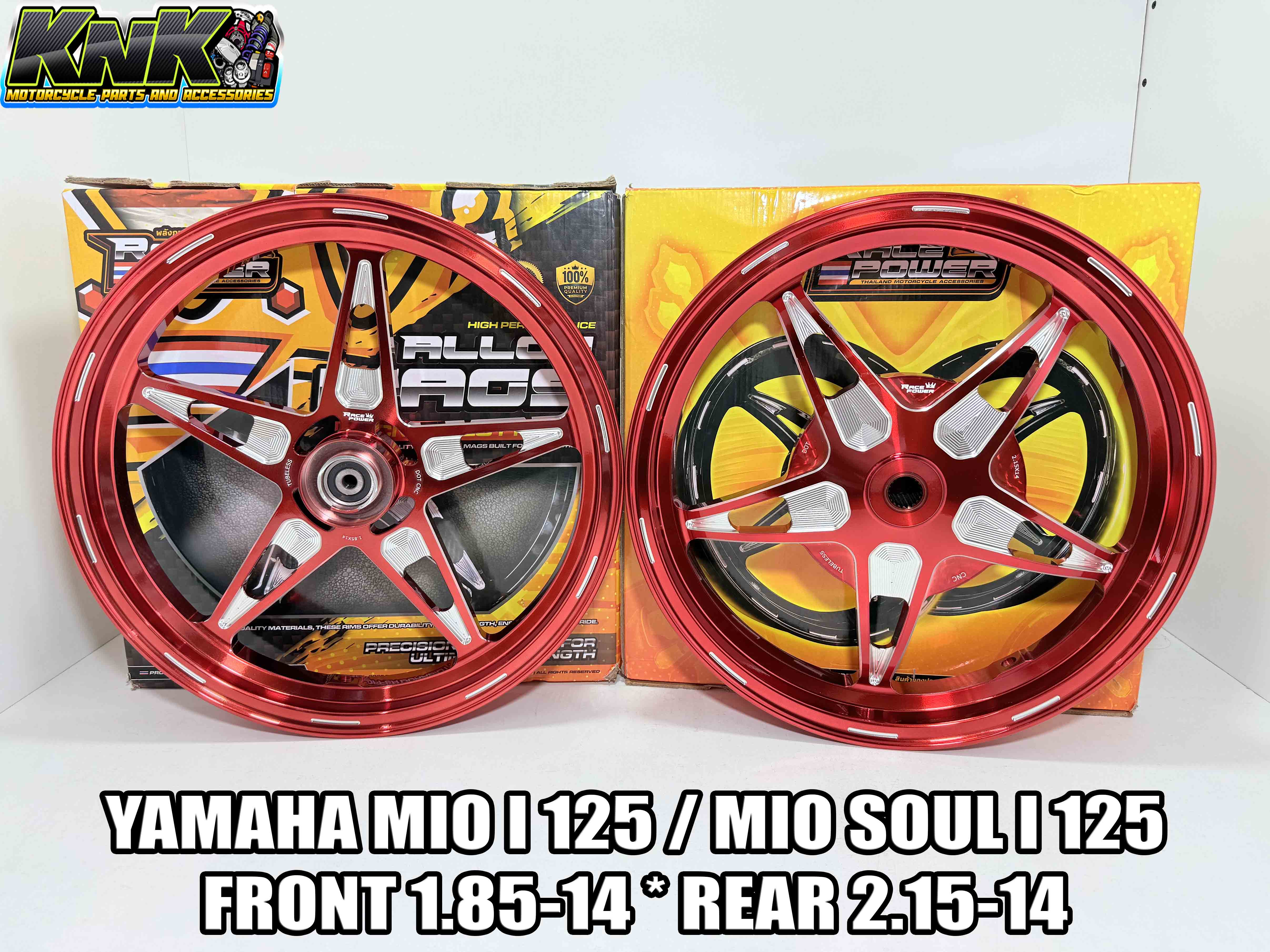 RACE POWER MAGS 14s 5 SPOKES FOR YAMAHA MIO I 125 / MIO SOUL I 125 (100 ...