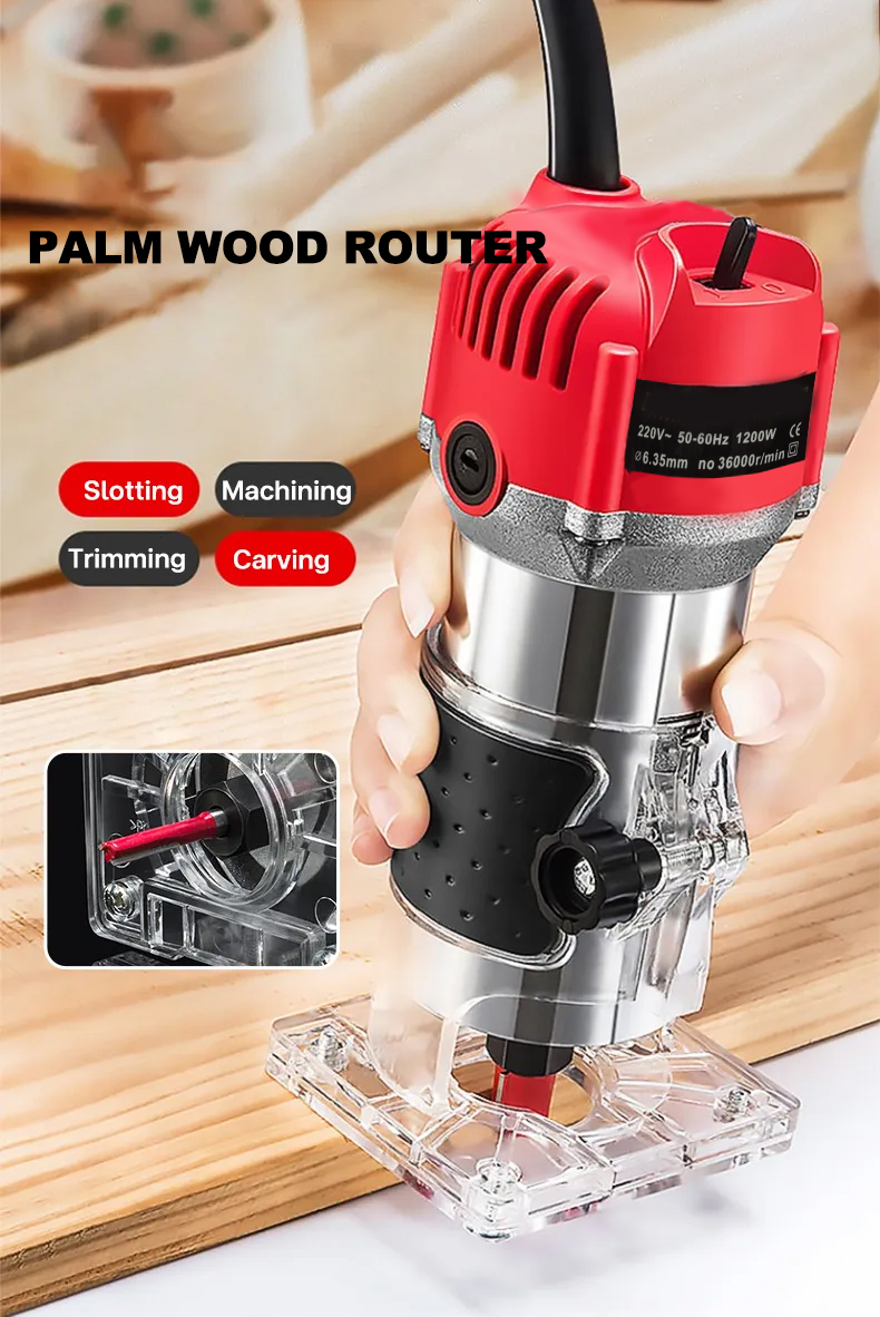 1200W Palm Wood Router Machine for Wood Trimmer Router Laminate Device ...