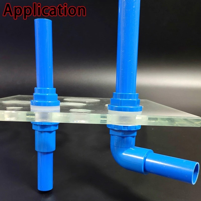 Aquarium Inlet Outlet Connector Fish Tank Pipe Fittings PVC Garden ...