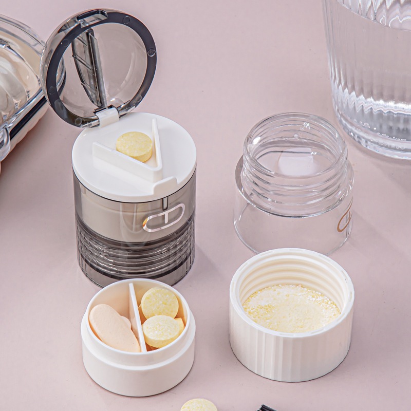4 in1 Tablet Pill Cutter Splitter Crusher Grinder with Powder Brush ...