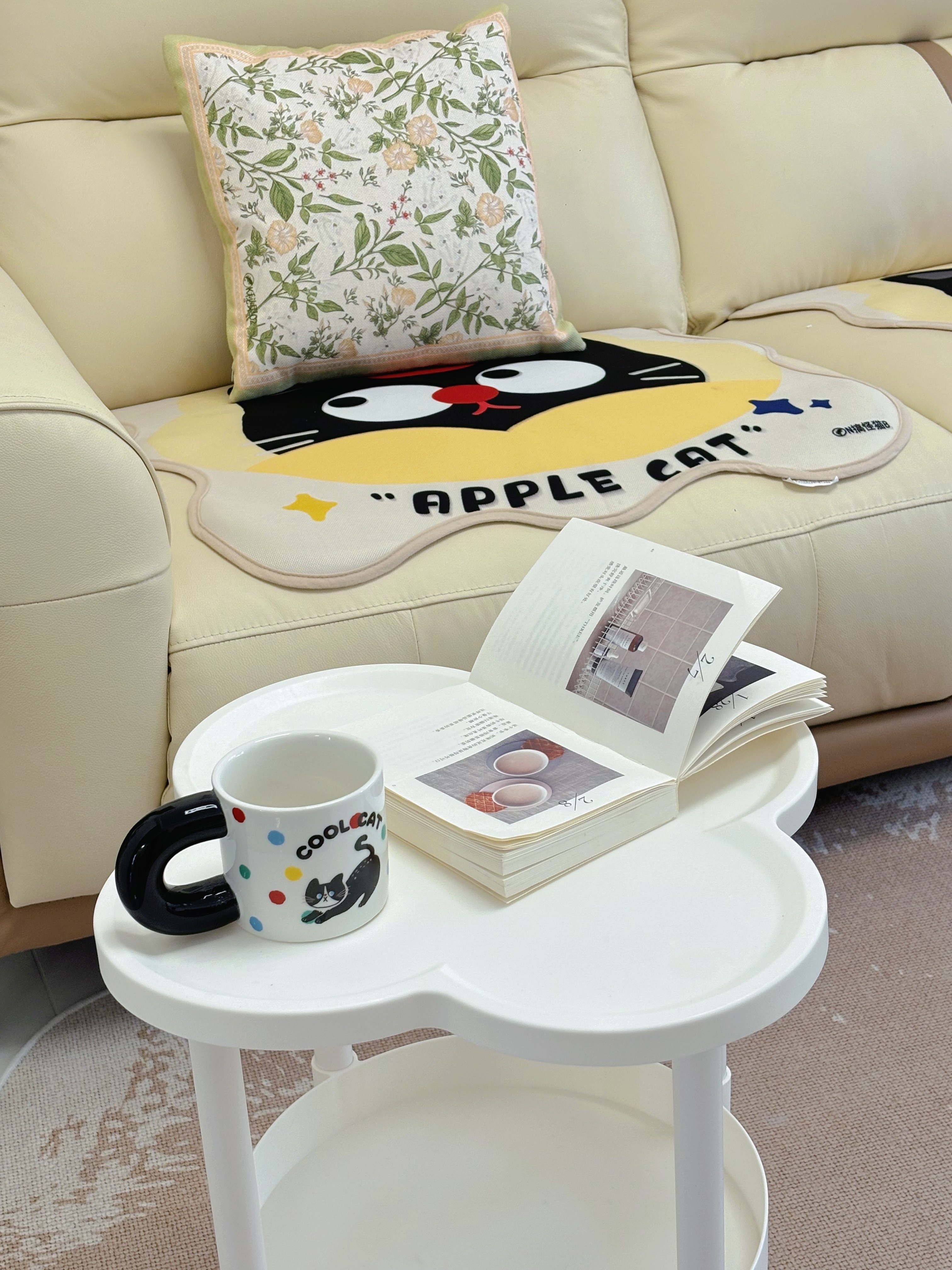 Nordic Coffee Table Sofa Side Table Double Layer Corner Tea Table ...