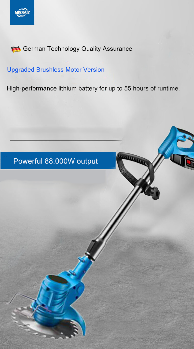 【Lawn Terminator】Grass Cutter Electric Lawn Mower 88000W with Wheels ...