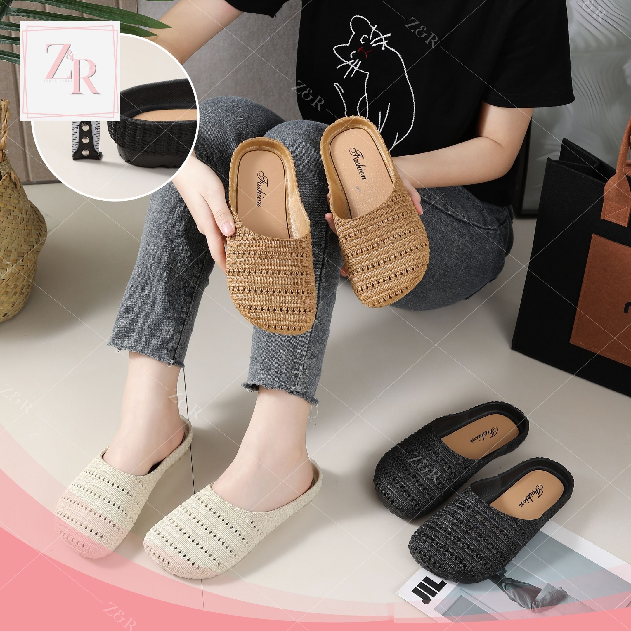 Z&R Store Comportable Rubber Slipper Brethable Footwear For Women ...