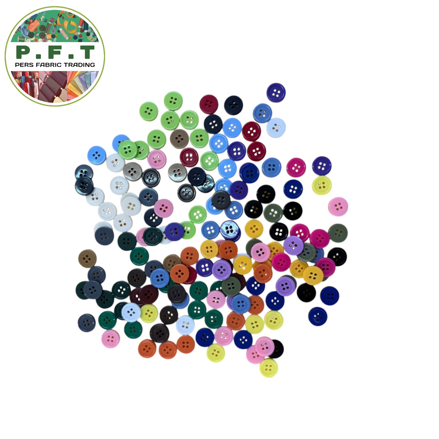 Group (1) Chalk Buttons #171 4 holes Size 24L (15 mm) 144pcs per pack ...