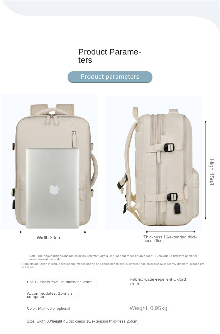 Waterproof Large Capacity Laptop Backpack 16 inch Travel Backpack for ...