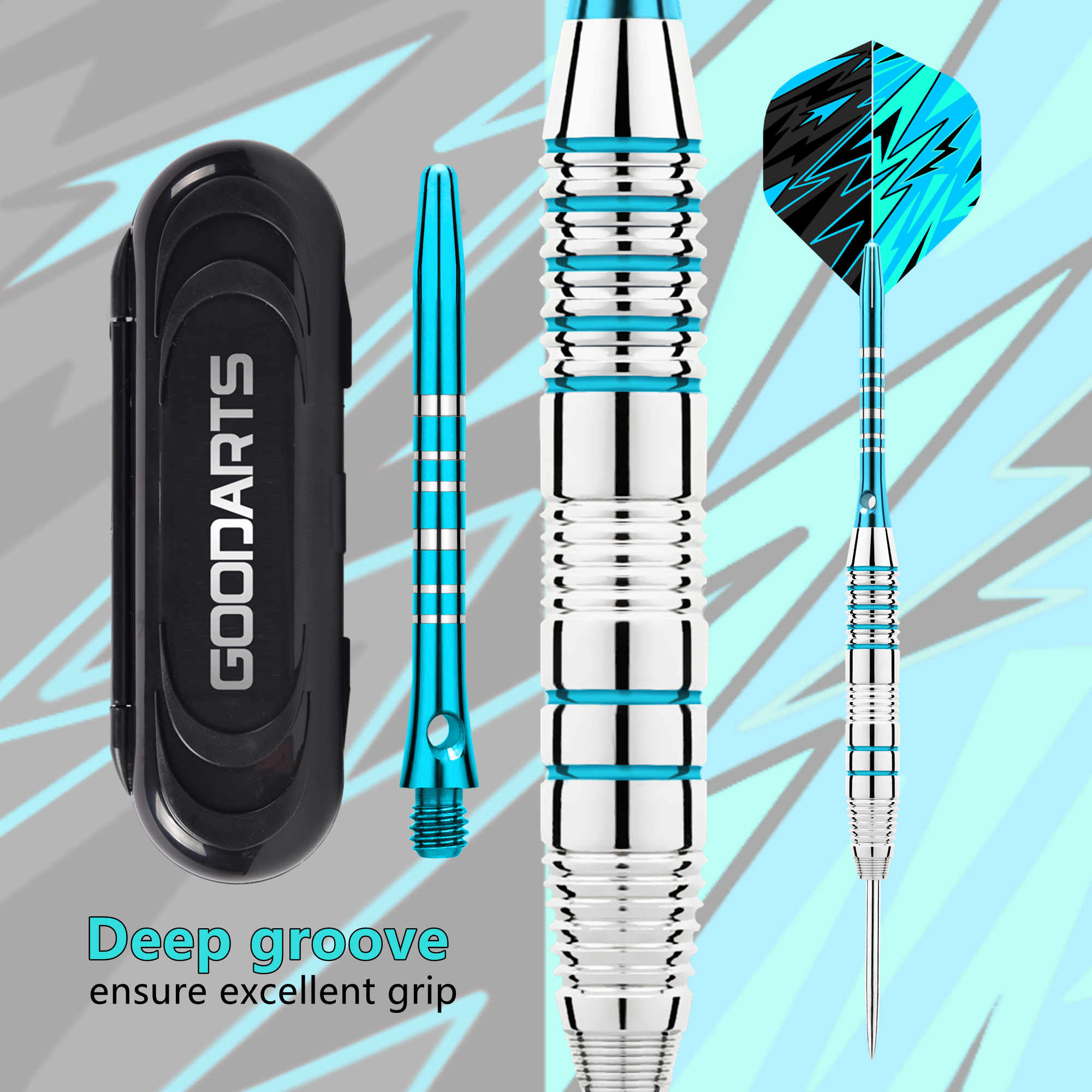 3 Pieces Professional Dart Pin Steel Tip Dart Set 22g Darts 3 pieces ...
