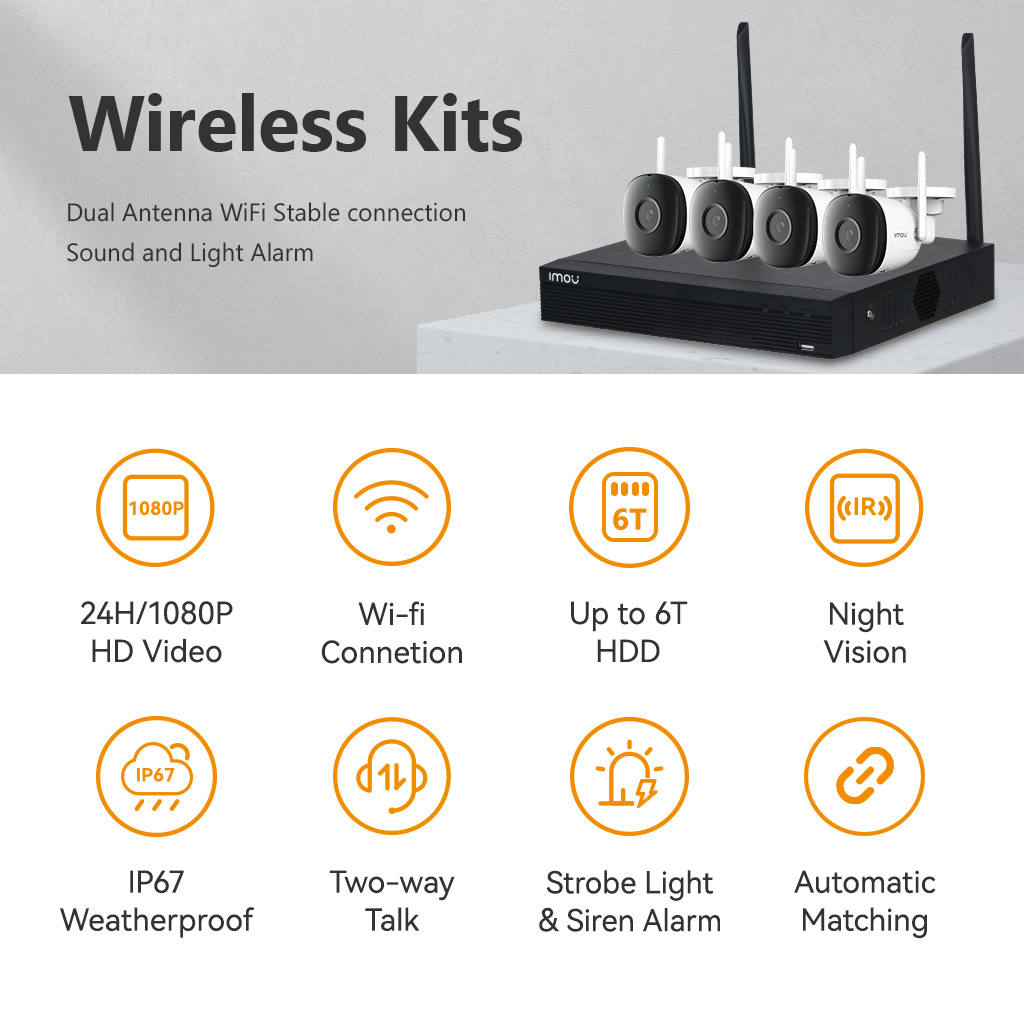 IMOU NVR1104 KIT NVR for CCTV 4 Channel with Camera package Wireless ...