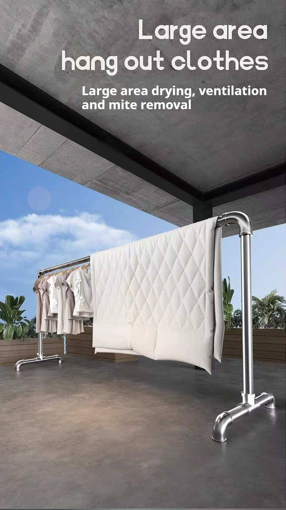 FURNISH FIESTA Outdoor Heavy Duty Drying Rack Sampayan Stainless Stand ...